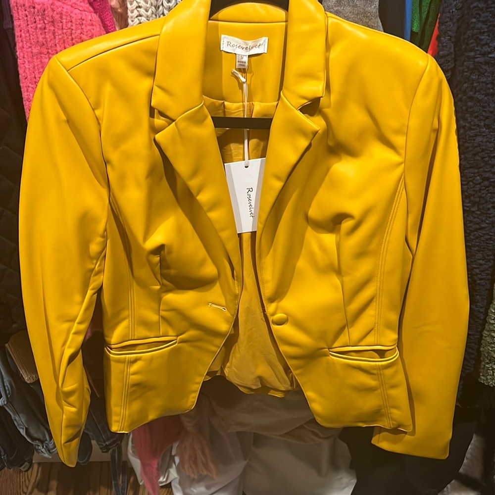 Mustard Yellow Faux Blazer